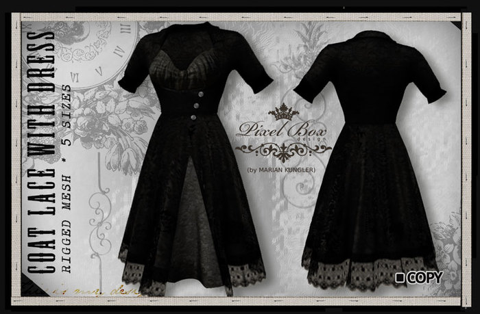 PIXEL BOX - Coat Gothic Lace (box)