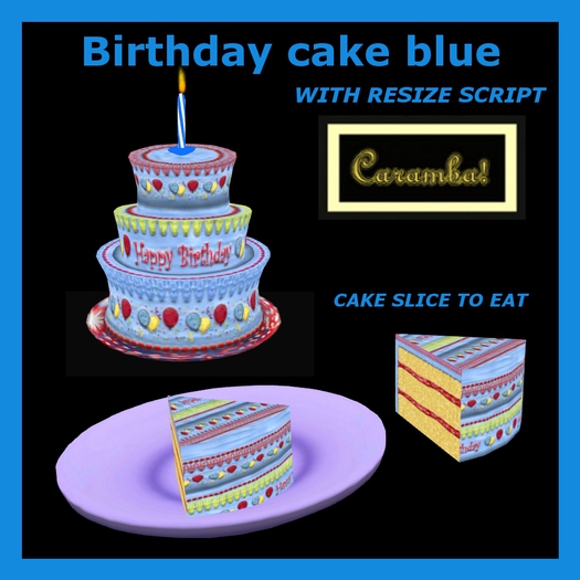 Birthday cake blue