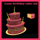 crazy birthday cake red