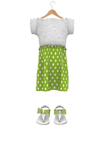 *~. Cute Baby .~*  Rosa Dress peas Green