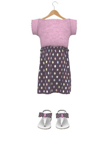 *~. Cute Baby .~*  Rosa Dress peas Multicolored