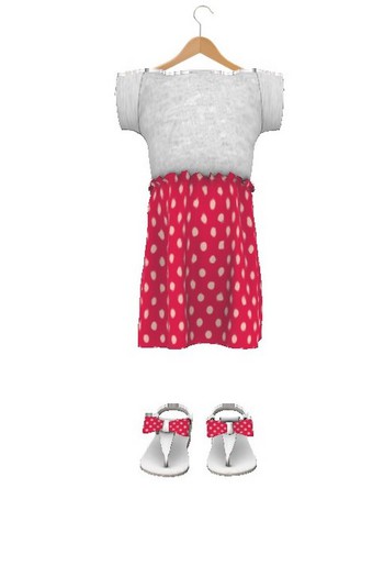 *~. Cute Baby .~*  Rosa Dress peas Red
