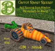 Carrot Racer Rezzer, Rezzing Sim Fun Car, De-rezzez on Stand, Mesh 4LI 