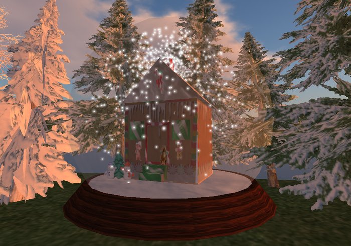 Gingerbread house-yard display