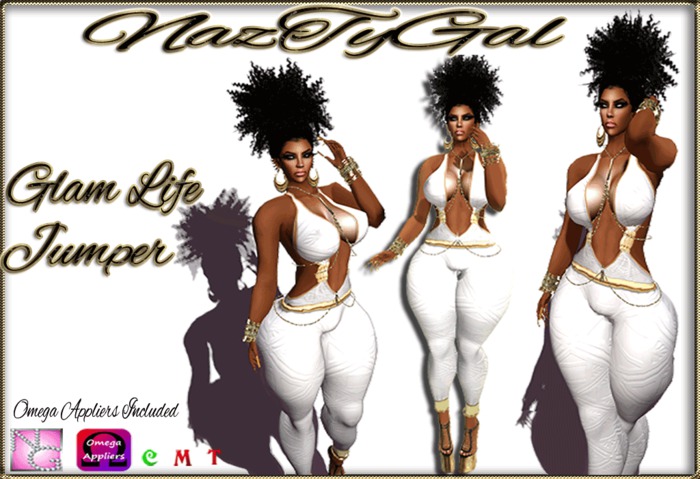 Glam Life Jumper Wht/Gld