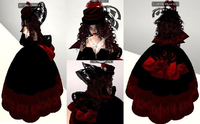 Izza Maroon Black Bling 9