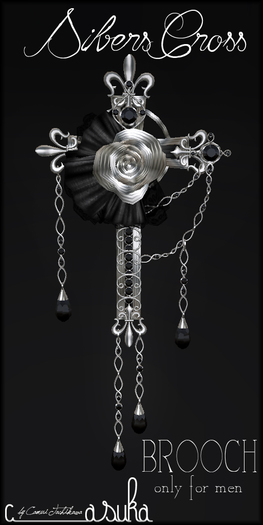 ~Casuka~ "Silvers Cross" - brooch (only male)