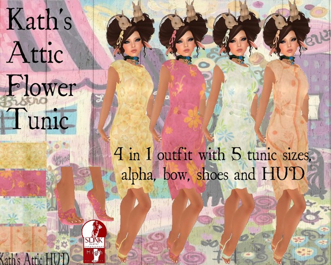 Kath's Attic-Flower Tunic with HUD *NEW*