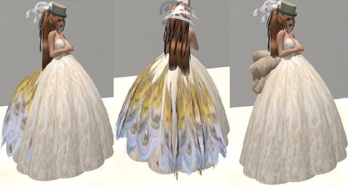 Izza Gold Cream Dress 14