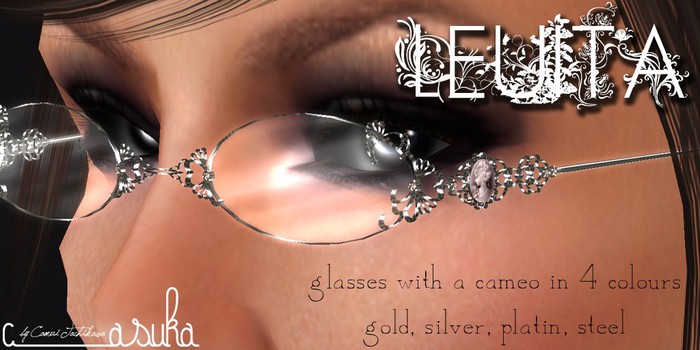 Casuka~ "Leuta" - glasses with small cameo (4 colors)