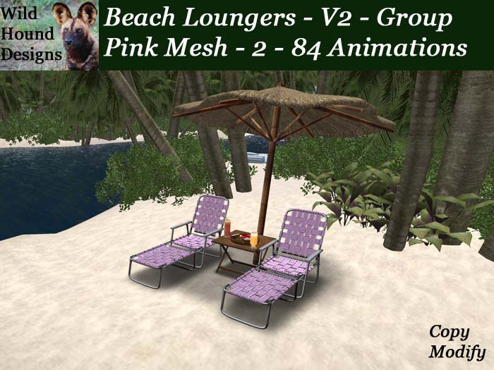 [WHD] -- Beach Lounger - Pink Mesh - 2