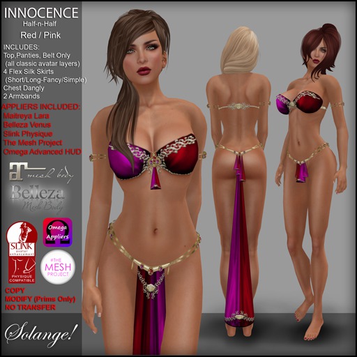 *Solange!* - Innocence Silk HH - Red/Pink
