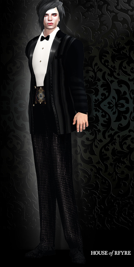 RFyre For Men "Raphael" Mesh Black Tuxedo [B]