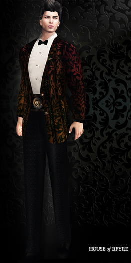 RFyre For Men "Raphael" Mesh Vine Tuxedo [B]
