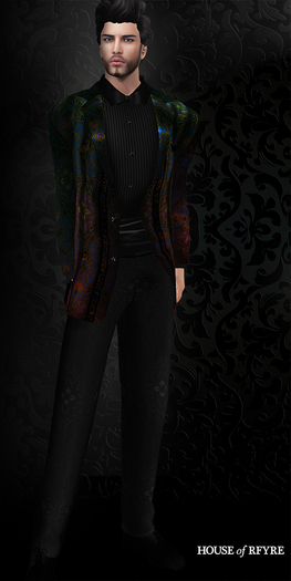 RFyre For Men "Raphael" Mesh Dark Tropical Tuxedo [B]