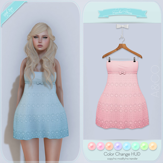 A&CO-Crochet Romantic Mini Dress-Lights-All with HUD