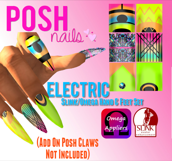 Posh Nails - Electric Slink/Omega Hand & Feet Set