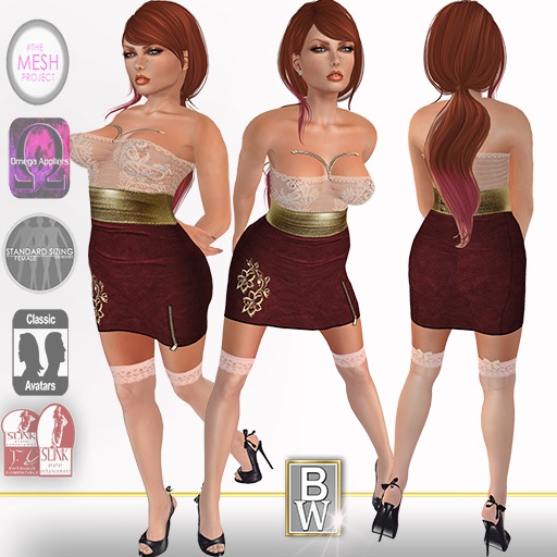 Second Life Marketplace - *** Dress 'Gold Digger III RED with stockings!' *** Second Life Marketplace - *** Dress 'Gold Digger III RED with stockings!' ***