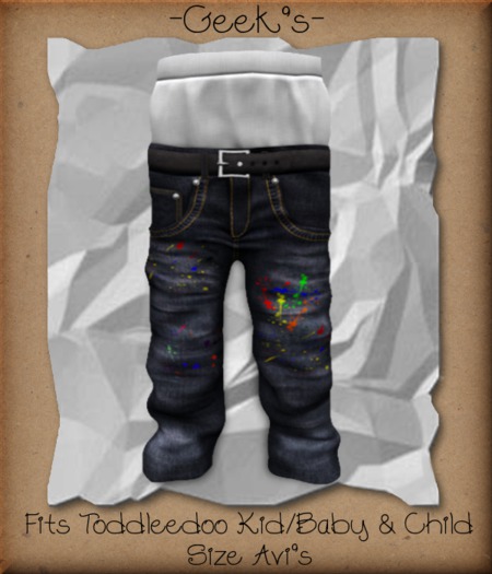 -Geek's- Painted Denim Jeans