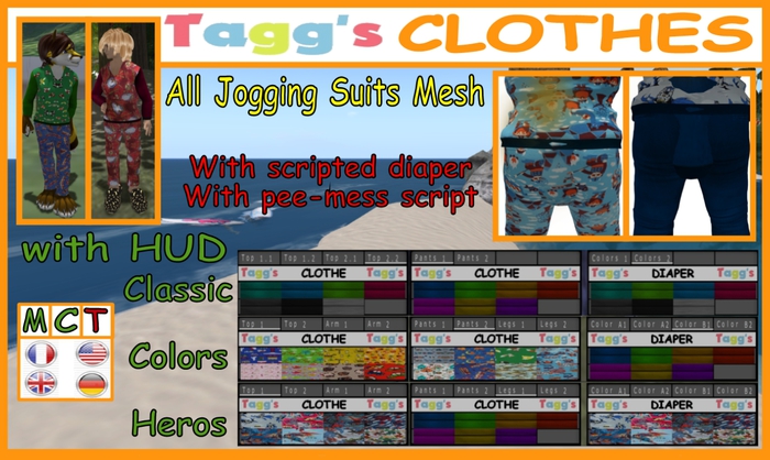 Tagg's  All Jogging Suit Meshed (with diaper, underwear)