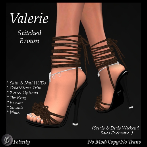 SALE! *Felicity* Valerie Stilettos - Stitched Brown High Heels Stilettos (Shoes with 2 Heel Sizes) Sandals