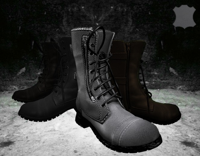 *TH* Gray Combat Boots
