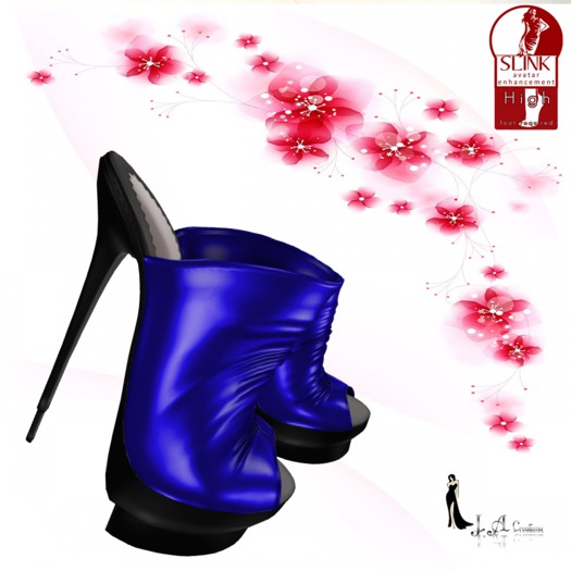 Slink Mules High feet Jessica BLUE (Bag)