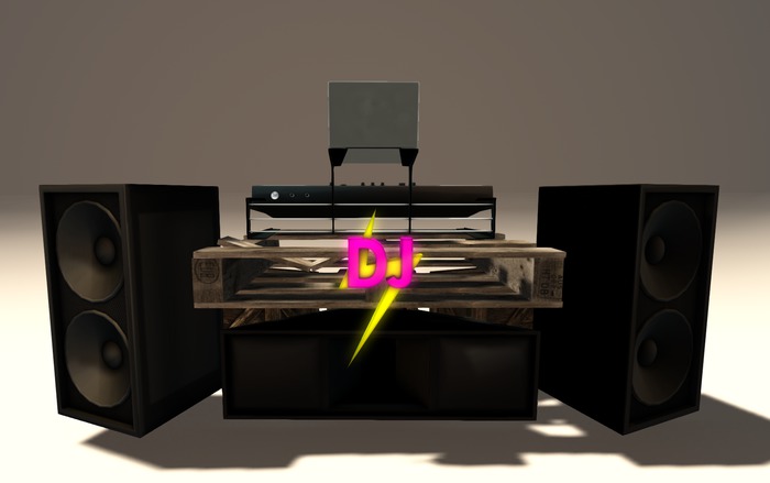 Sinful Frenzies DJ Booth - Yellow Pink
