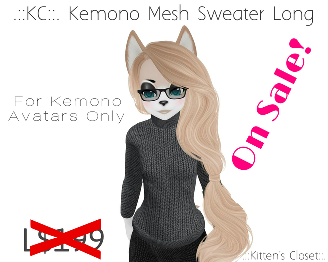 .::KC::. Kemono Mesh Long Sweater