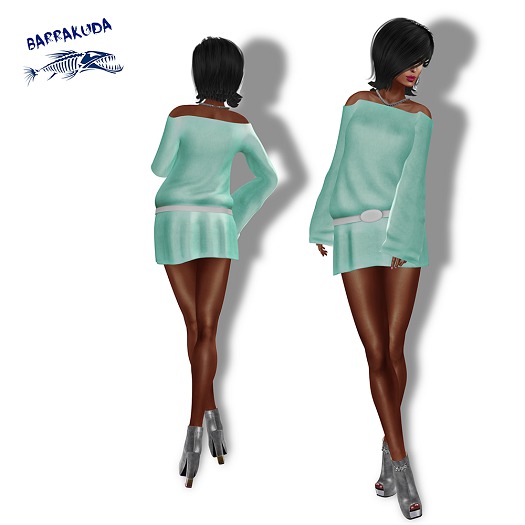 Shoulder Dress Light Blue PROMO
