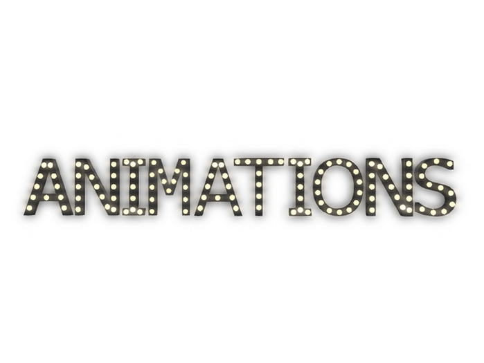 [Px] "ANIMATIONS" Illuminated Light Bulbs Sign