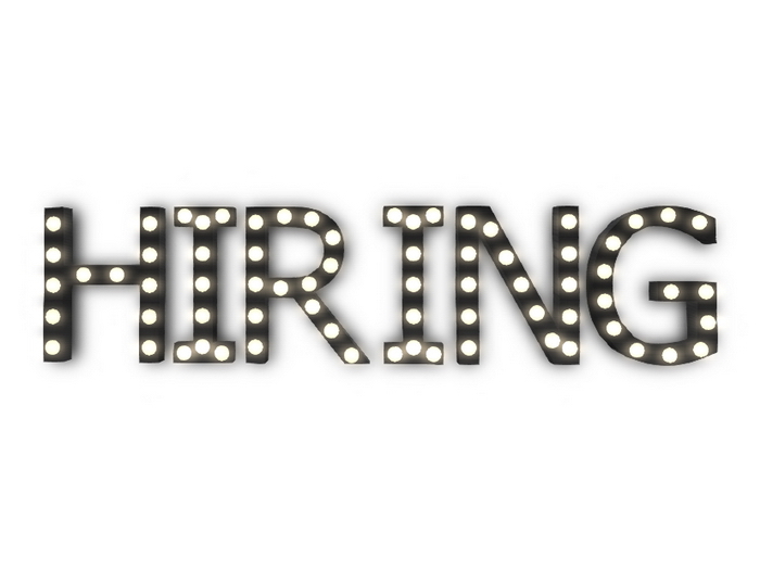 [Px] "HIRING" Illuminated Light Bulbs Sign