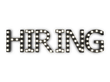 [Px] "HIRING" Illuminated Light Bulbs Sign