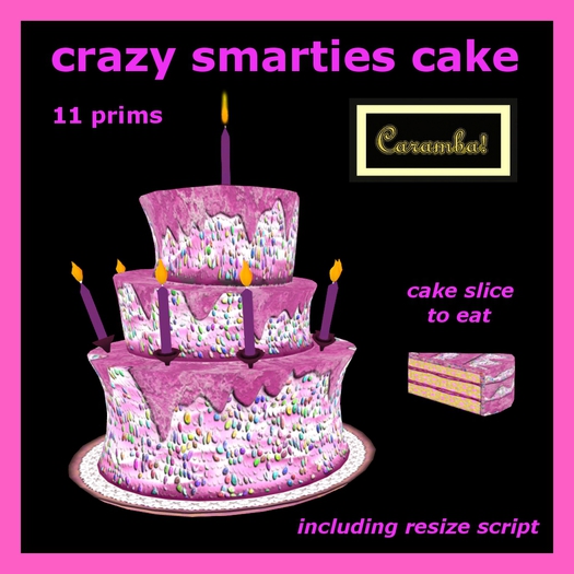 crazy smarties cake