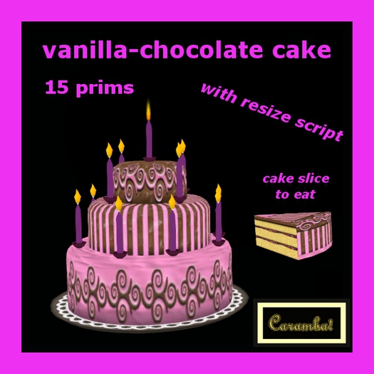 vanilla chocolate cake with marzepan