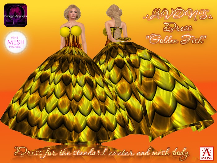 .: AVON'S:. Dress "Golden Fish" - TMP- Omega Applier