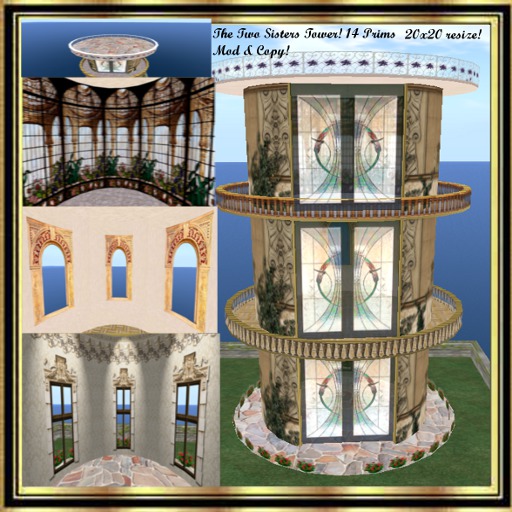 The Two Sisters Tower! 14 Prims!
