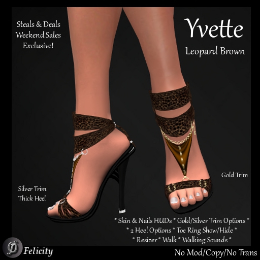 SALE! *Felicity* Yvette Stilettos - Leopard Brown High Heels Stilettos (Shoes with 2 Heel Sizes)
