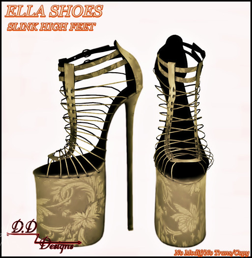 #GIFT# DESIGNS - ELLA SHOES SAND - SLINK HIGH