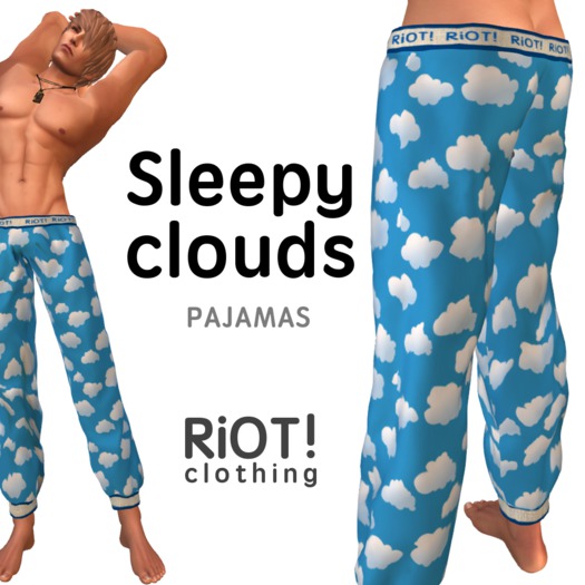 Second Life Marketplace - RiOT Clothing - Pajamas - Sleepy clouds