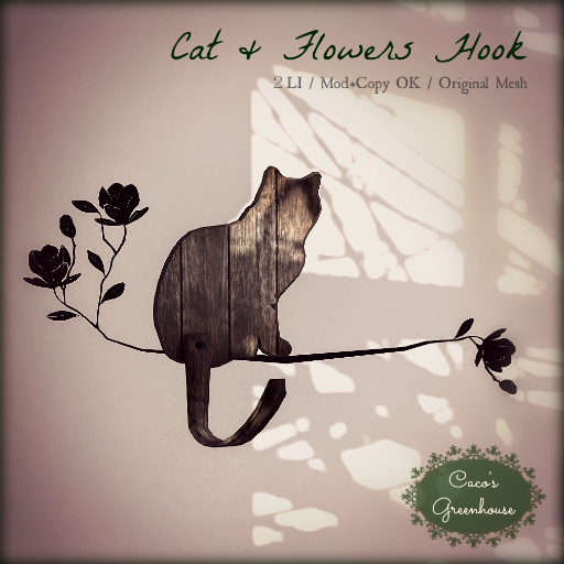 [CGH] Cat & Flowers Hook
