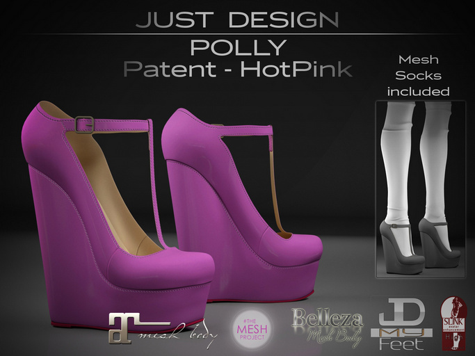 JD - Polly Patent HotPink for Maitreya Belleza Slink TMP