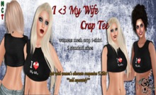 {Ms. B. Designs} I <3 My Wife Crop Tee Boxed