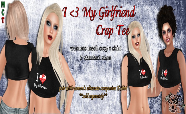 {Ms. B. Designs} I <3 My Girlfriend Crop Tee 