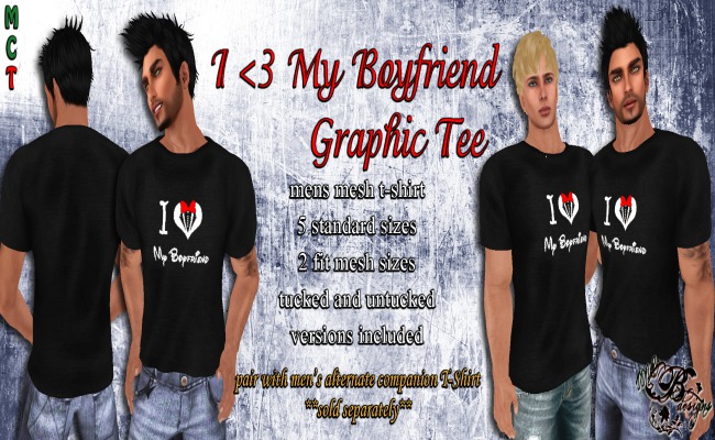 {Ms. B. Designs} I <3 My Boyfriend Graphic Tee Boxed