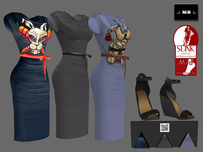 .: MB Mesh Spring Dress Outfit for Slink Mid [dark]