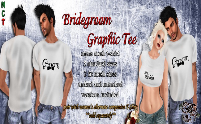 {Ms. B. Designs} Bridegroom Grapic Tee Boxed