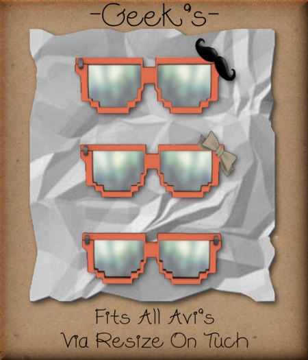 -Geek's- Brick Peach Glasses Fat Pack