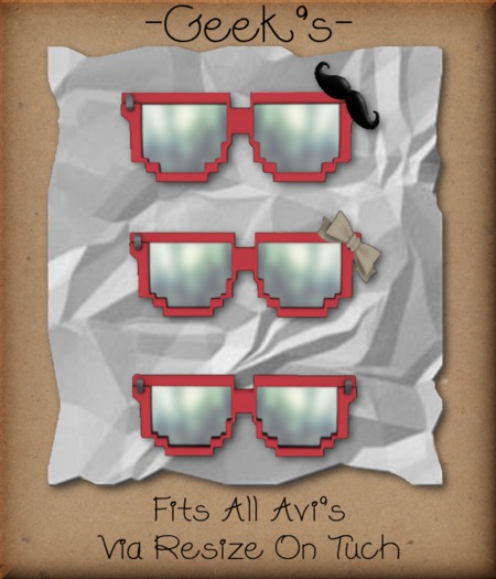 -Geek's- Brick Pink Glasses Fat Pack