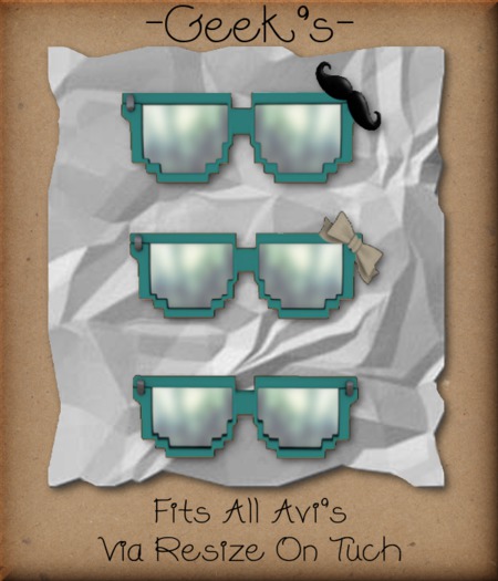-Geek's- Brick Blue Glasses Fat Pack